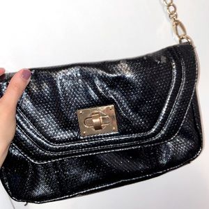 Black and Gold Crossbody bag
